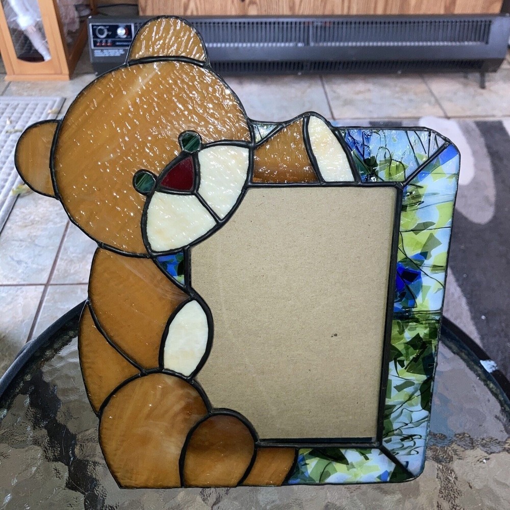 Stained Glass Baby Picture Frame By Connie Stannard 11”x9.5”